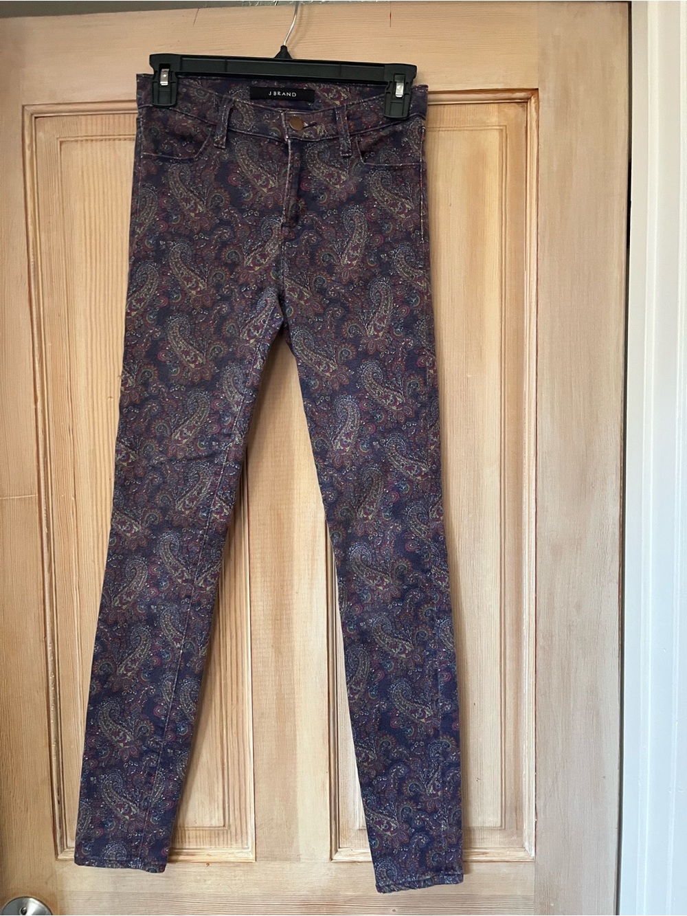 J Brand Eclipse Paisley Print Skinny Jeans